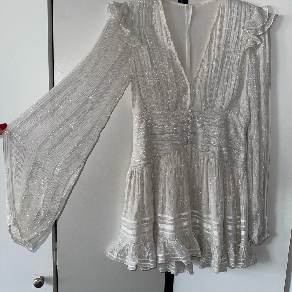 Rococo Sand White Ruffled short Dress - Picture 10 of 13
